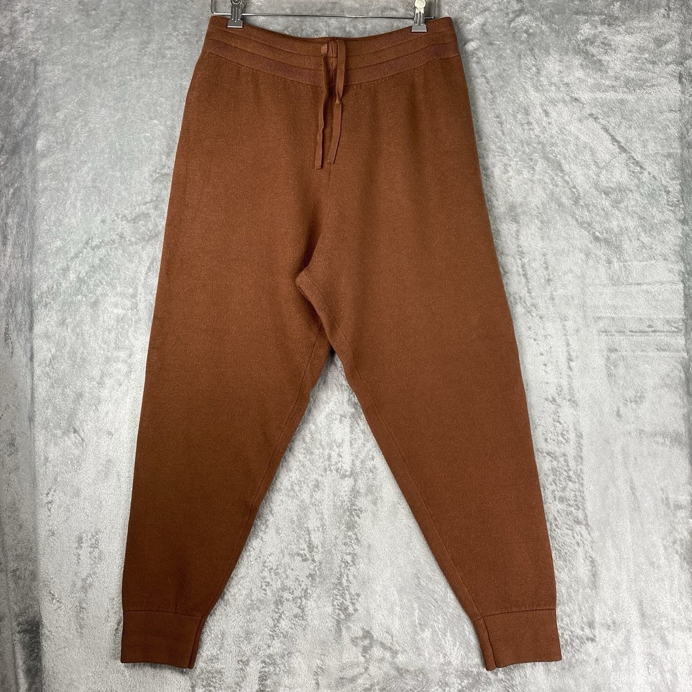 Varley Pants Womens Size XL Brown Tortoise Kent Lounge 27.5 Pull On Knit Joggers